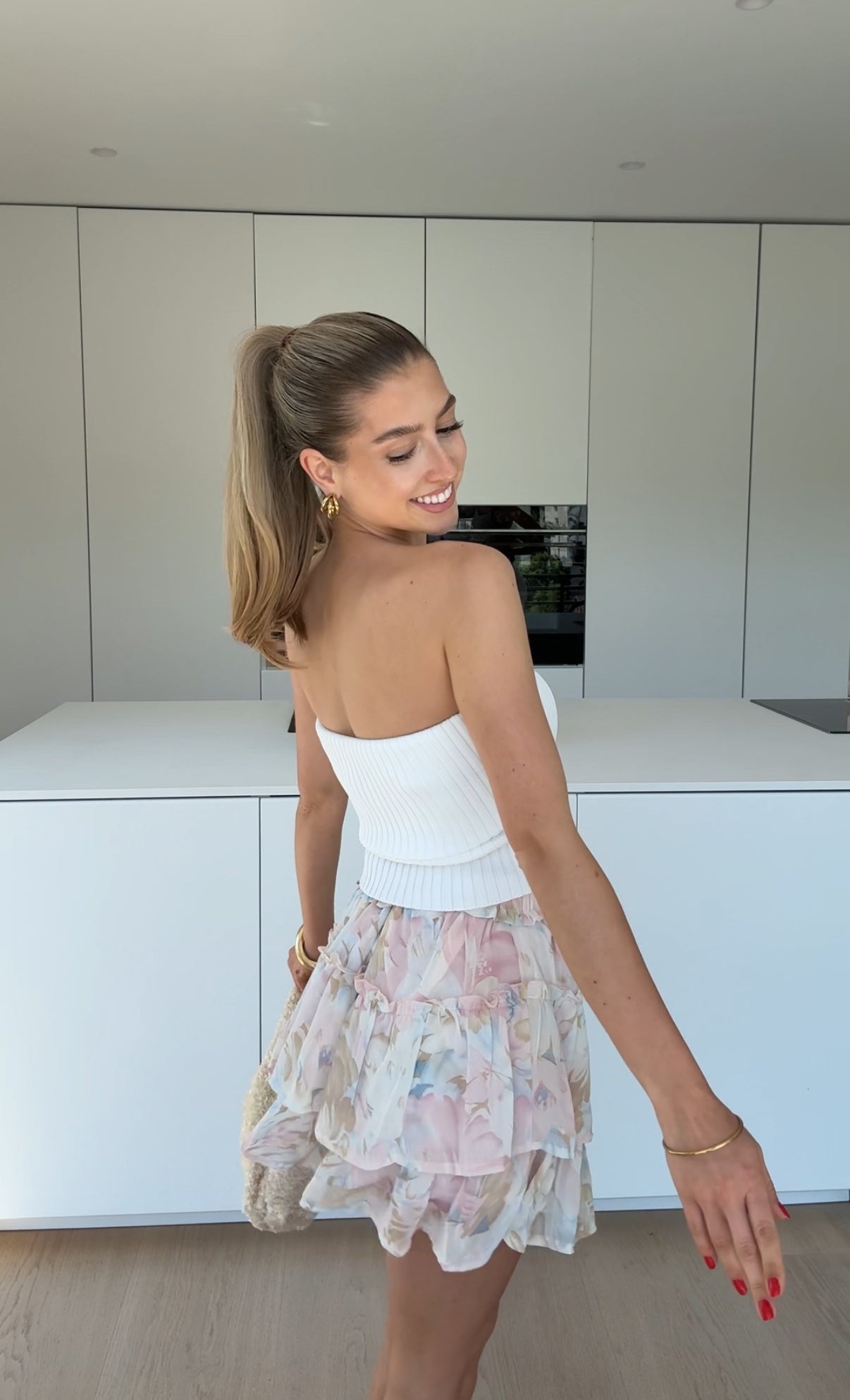 Stina™ | Blommig Kjol