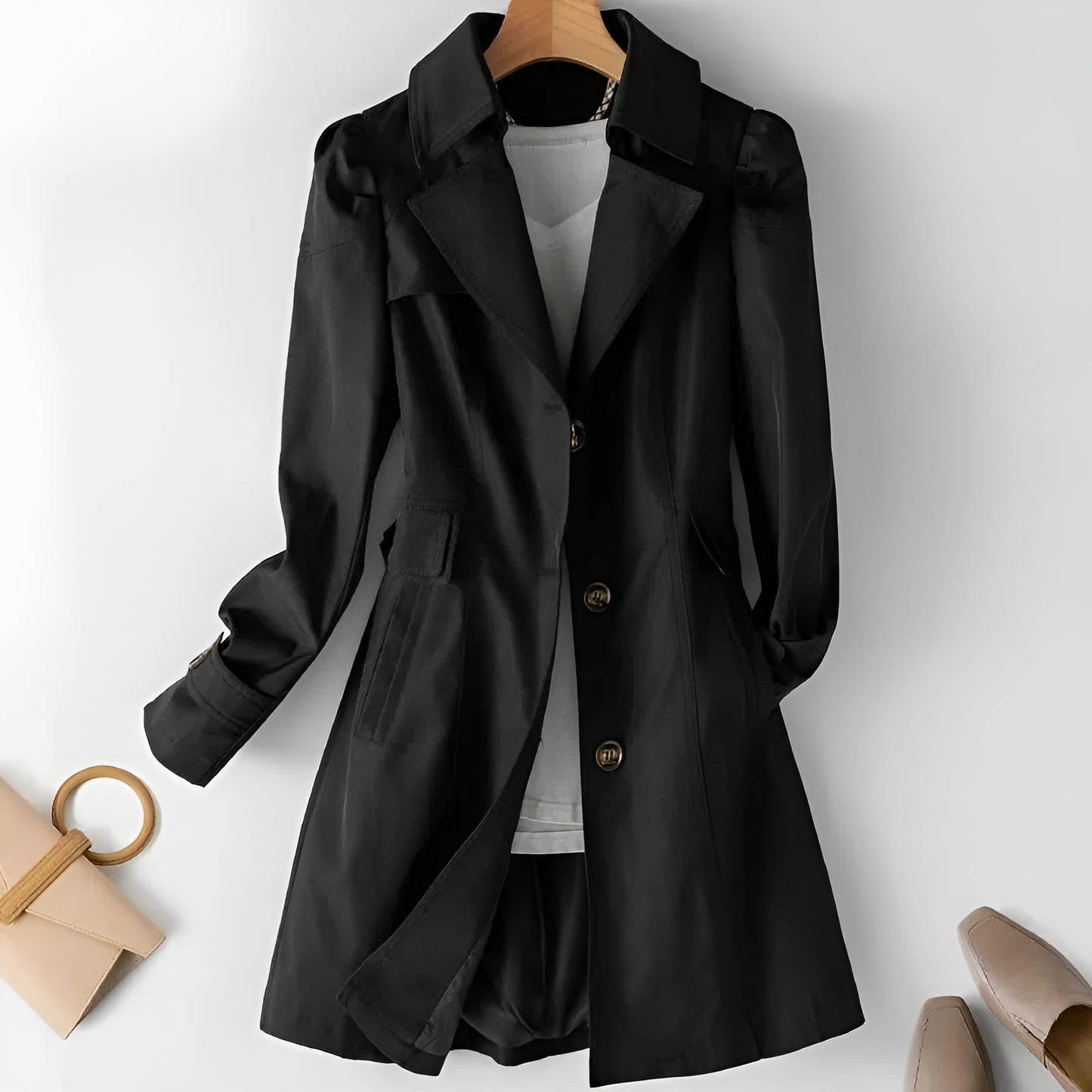 Noelle™ | Lätt Lyx i en Tidlös Trenchcoat