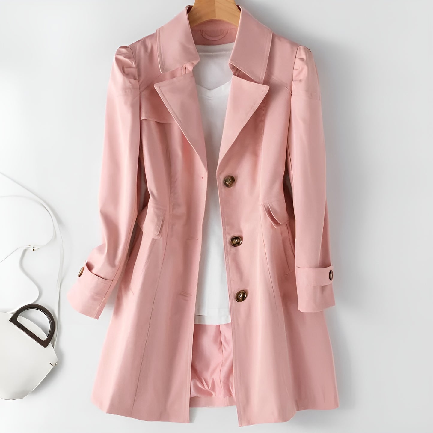 Noelle™ | Lätt Lyx i en Tidlös Trenchcoat